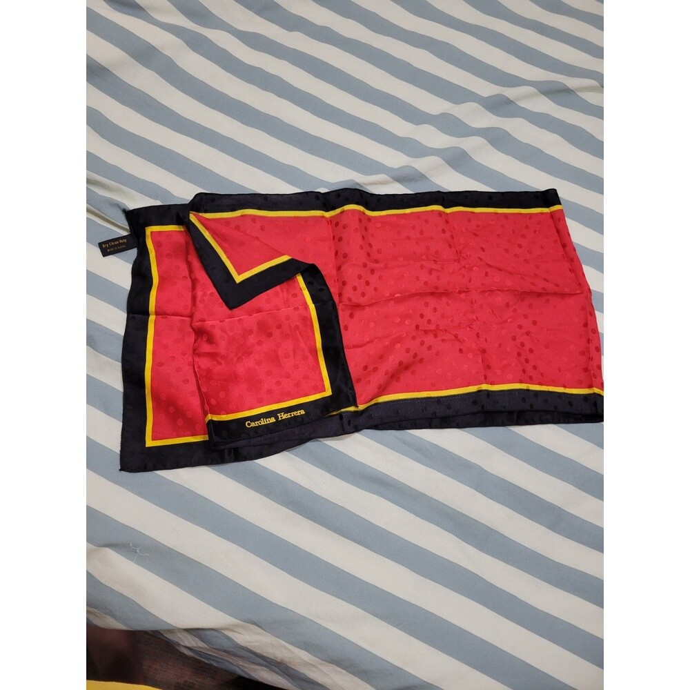 Carolina Herrera Long Rectangular Silk scarf 53" x 13"